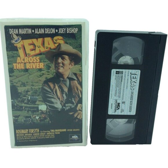 Texas Across the River VHS Dean Martin Rosemary Forsyth in Case MCA 1992 - Picture 10 of 12